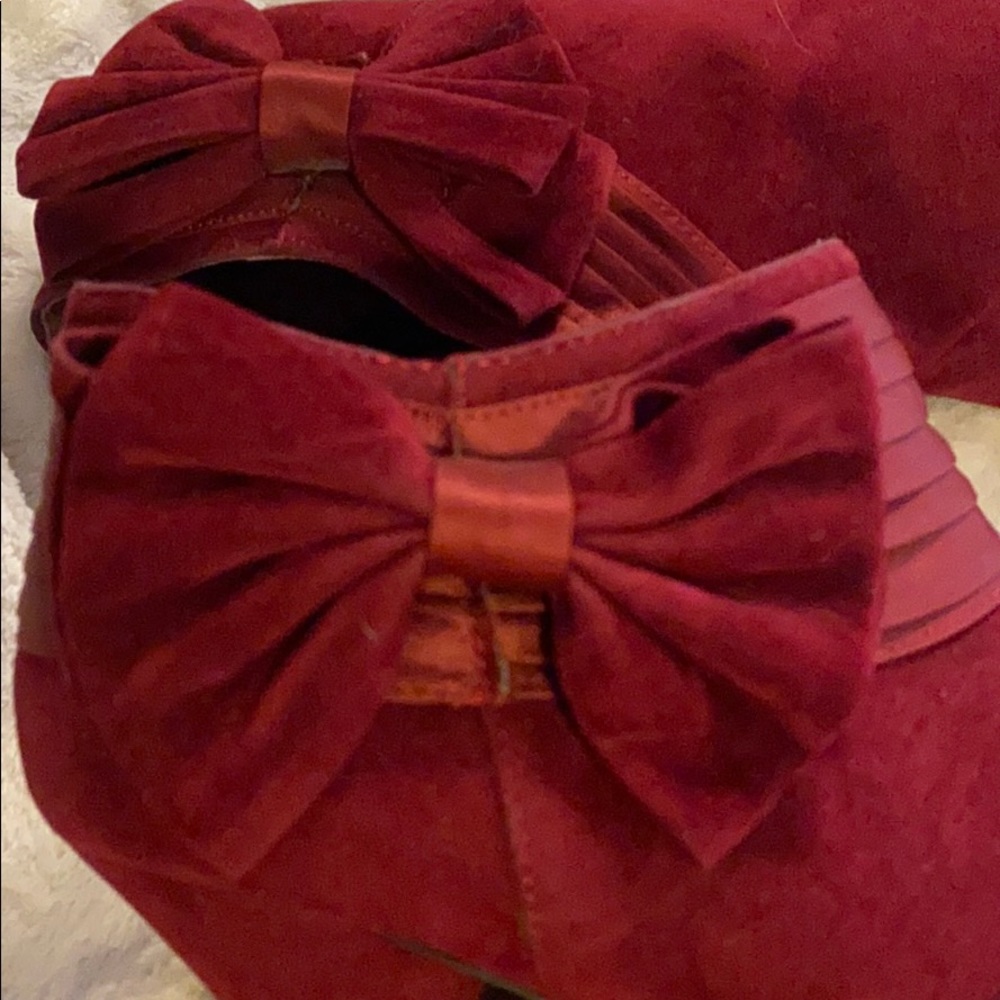 Sold to autumnallen562 Bamboo red velvet booties - Picture 8 of 11